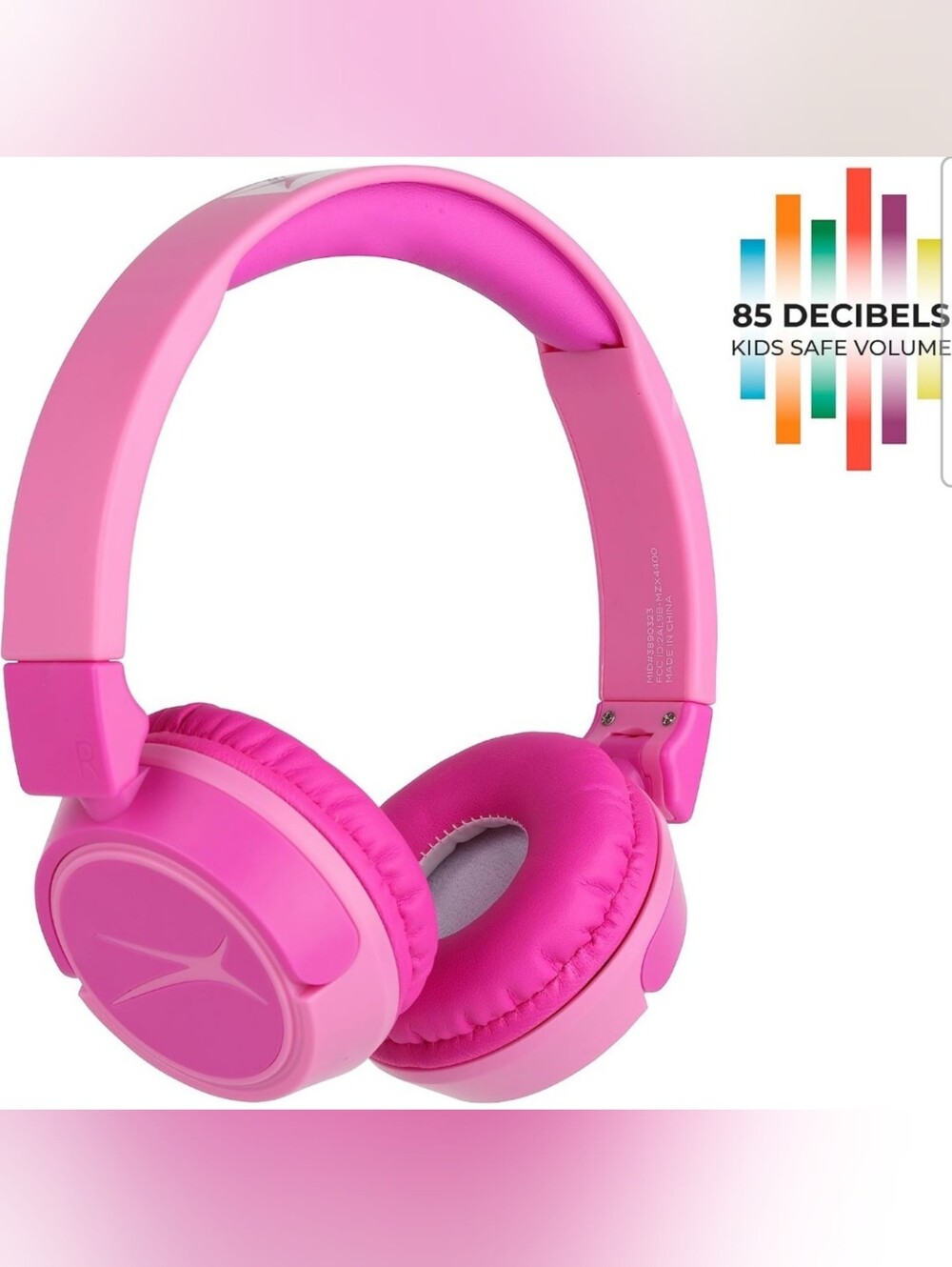 Altec Lansing Princess Pink Bluetooth Over the Ear 2In1 Headphones for Kids NIB